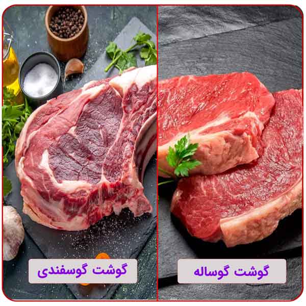 تفاوت ظاهری گوشت گوسفندی و گوساله