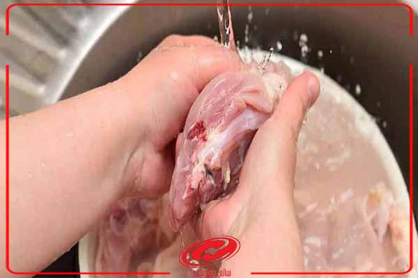 شستشوی گوشت با آب شور